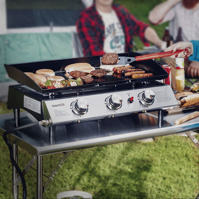 Royal Gourmet Gas 4-Burner Portable Flat Top Grill and Griddle