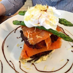 Smoky salmon stacks
