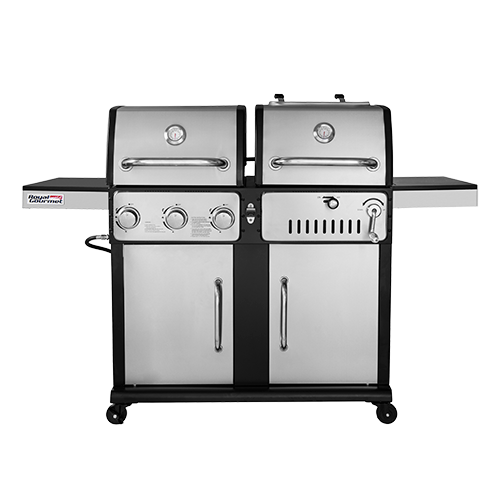 ROYAL GOURMET® ZH3003S DURABLE STAINLESS STEEL 3-BURNER GAS / CHARCOAL COMBO GRILL