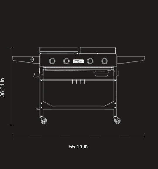 Royal Gourmet Gas 4-Burner Portable Flat Top Grill and Griddle Combo with  Folding Legs, 48,000 BTU, Black, GD402 at Tractor Supply Co.